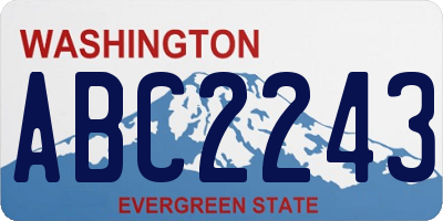 WA license plate ABC2243