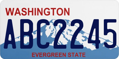 WA license plate ABC2245