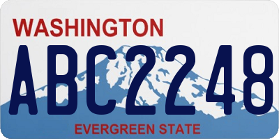 WA license plate ABC2248