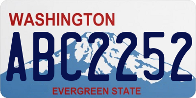 WA license plate ABC2252