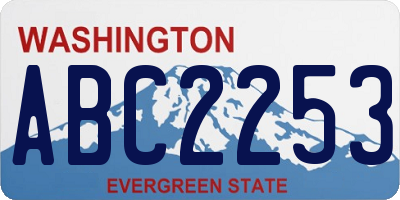 WA license plate ABC2253