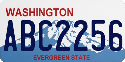 WA license plate ABC2256