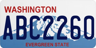 WA license plate ABC2260