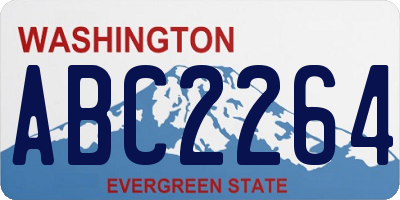WA license plate ABC2264