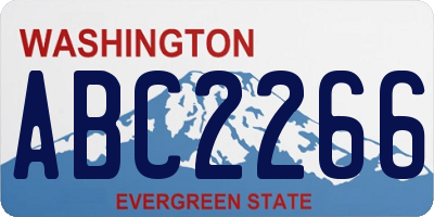 WA license plate ABC2266