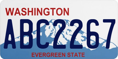 WA license plate ABC2267
