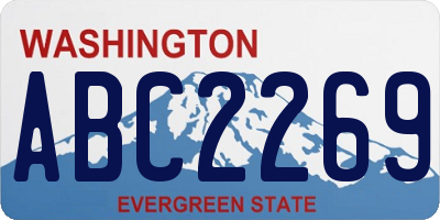WA license plate ABC2269