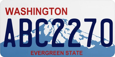 WA license plate ABC2270