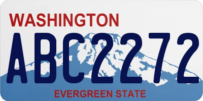 WA license plate ABC2272