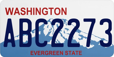WA license plate ABC2273