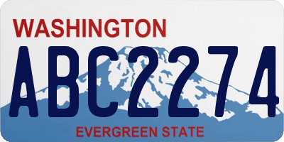 WA license plate ABC2274