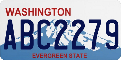 WA license plate ABC2279