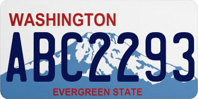 WA license plate ABC2293