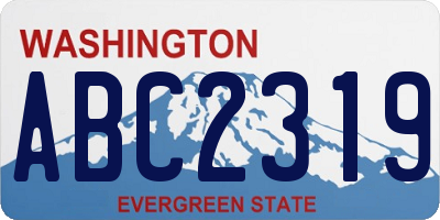 WA license plate ABC2319