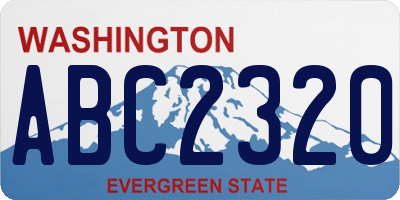 WA license plate ABC2320