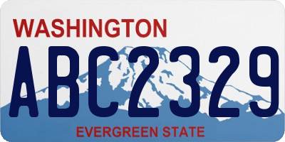 WA license plate ABC2329