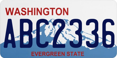 WA license plate ABC2336