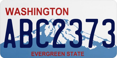 WA license plate ABC2373