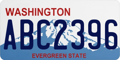 WA license plate ABC2396