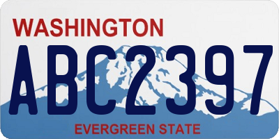 WA license plate ABC2397