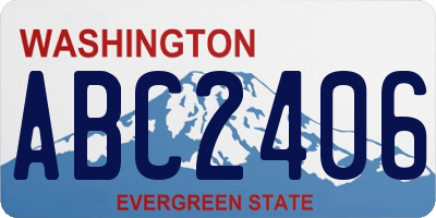WA license plate ABC2406