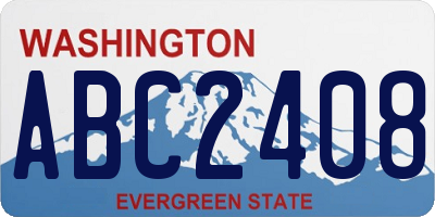 WA license plate ABC2408