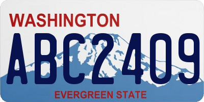 WA license plate ABC2409