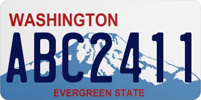 WA license plate ABC2411