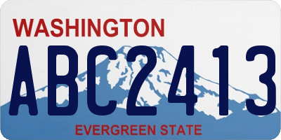 WA license plate ABC2413