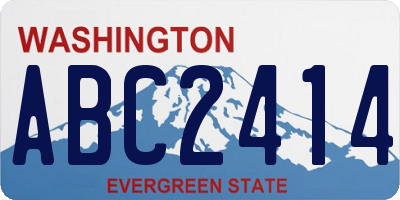 WA license plate ABC2414