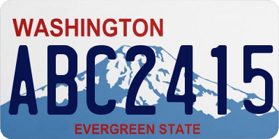 WA license plate ABC2415