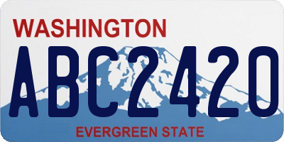 WA license plate ABC2420
