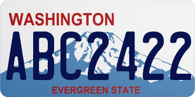 WA license plate ABC2422
