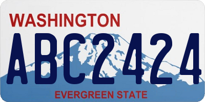 WA license plate ABC2424
