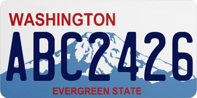 WA license plate ABC2426