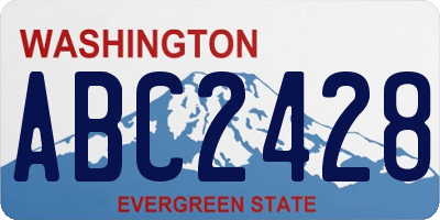 WA license plate ABC2428