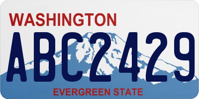 WA license plate ABC2429