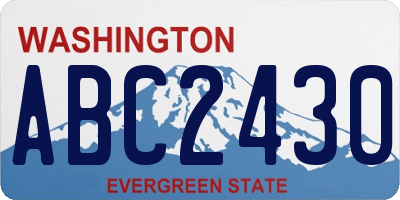 WA license plate ABC2430