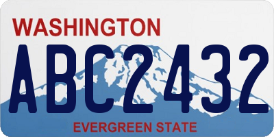 WA license plate ABC2432