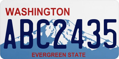 WA license plate ABC2435