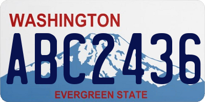 WA license plate ABC2436
