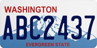 WA license plate ABC2437