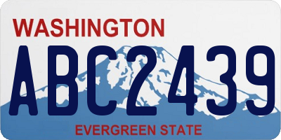WA license plate ABC2439