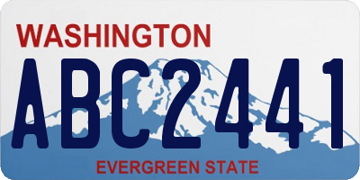 WA license plate ABC2441