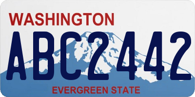 WA license plate ABC2442