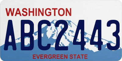 WA license plate ABC2443