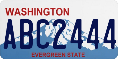 WA license plate ABC2444