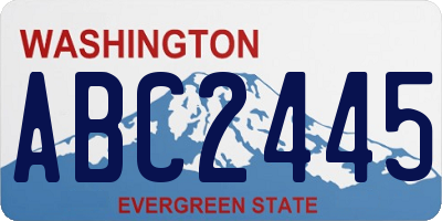 WA license plate ABC2445
