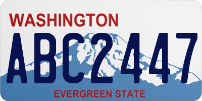 WA license plate ABC2447
