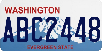 WA license plate ABC2448